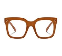 YMRFW - Gafas de bloqueo de luz azul opresizadas para mujeres y hombres, gafas cuadradas retro para computadora y TV, antifatiga ocular, Brown, 1pack