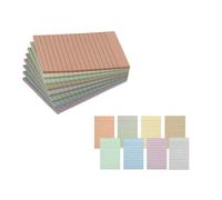 Ymswjgj 10 x 15 cm, notas adhesivas con líneas, notas adhesivas, 8 notas adhesivas de colores, notas adhesivas, notas adhesivas a rayas, multicolor