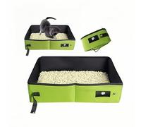 Ymswjgj - Bandeja de arena impermeable para gatos (40 x 30 unidades), color verde