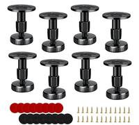 YMTWSRY 8 patas ajustables en altura, 27 - 64 mm, patas ajustables para muebles, separadores de pared con almohadilla antideslizante y tornillos, patas para muebles, patas de armario para muebles