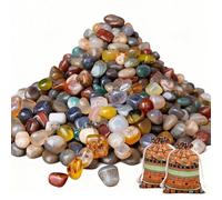 YMTWSRY Piedras preciosas de 600 g, 9 mm - 12 mm, piedras semipreciosas, piedras decorativas de colores, con 2 bolsas de almacenamiento para búsqueda del tesoro y decoración