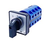 YMUGUEGH Interruptor de Leva rotatorio de Transferencia de 25 A, Dos velocidades, Cuatro Secciones, regulación y conmutación, LW26-25 M07/4