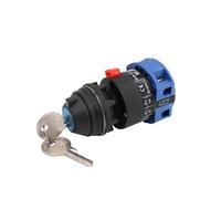 YMUGUEGH LW26-25YS1/1S Interruptor de Leva Giratorio de Cambio Universal de 22 mm Montaje 0-1 Apagado-Encendido Llave de Bloqueo Equipo de Seguridad Corte de energía 25 A