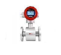 YMUGUEGH Medidor de Flujo electromagnético de solución Salina, 1.0% de precisión, Revestimiento de PTFE de Acero al Carbono, medidor de Flujo de líquido for Aguas residuales y Aguas residuales(DN50)