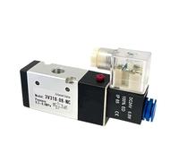YMUGUEGH Válvula de Control de solenoide neumática 3V310-08/10 Normalmente Cerrada/Abierta 3/2 vías con Accesorios DC12V 24V AC110V 220V Bobina Volt(3V310-08-NC)