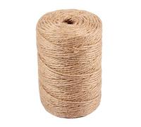 YMWALK 100 Yardas de Hilo de Yute, 6 Capas de 3 mm de Grosor, Cuerda de Yute Natural Fuerte, Cuerda de Yute para floristería, Regalos, Manualidades, decoración, empaquetamiento, jardín (1 Rollo)