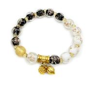 YMWALK Elegante pulsera de cuentas de cristal de 10 mm con caja de almacenamiento premium, joyería de piedras preciosas curativas para hombres y mujeres, regalo para cumpleaños, San Valentín, Navidad