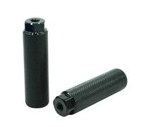 YMWALK Juego de 2 clavijas de aleación de aluminio negro para bicicleta, antideslizantes, para bicicletas de montaña y BMX, compatibles con ejes de 3/8 pulgadas, clavijas traseras perfectas para