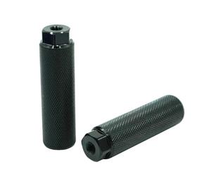 YMWALK Juego de 2 clavijas de aleación de aluminio negro para bicicleta, antideslizantes, para bicicletas de montaña y BMX, compatibles con ejes de 3/8 pulgadas, clavijas traseras perfectas para