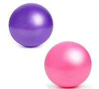 YMWALK Pelota de Pilates, 2 Pelotas de Ejercicio pequeñas de 25 cm, Mini Pelota de Pilates Suave Antideslizante para Gimnasio, Pilates, Yoga, Entrenamiento Central (Morado y Rosa)
