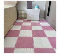 YMXBHN Juego De Rompecabezas Entrelazados De Espuma EVA Esponjosa para Niños,Baldosas De 30X30 Cm con Borde,Alfombra Infantil Y Tapetes De Escalada,White + Pink,2pcs