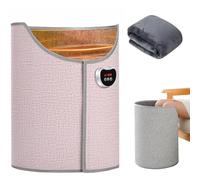 YMXEURSC Calentador de pies eléctrico portátil con Manta,Plegable para Debajo del Escritorio,Completamente Cerrado 360°,8 configuraciones de Temperatura,silencioso(Pink)