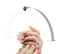 YMXEURSC Luz de uñas de Brillo Ajustable de 27 Pulgadas,Pantalla de Tiempo y Brillo,Cinco Idiomas,Negro(White)