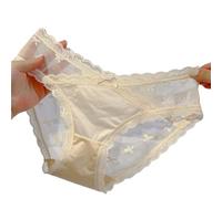 YMXLWHBD Bragas De Mujer 2 Piezas, Diseño Cruzado, Tejido Malla Suave, Cómodo Y Transpirable, Estilo Breve -Color Piel-l