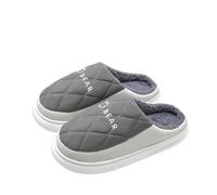 YMXLWHBD Mujer Casa Zapatillas Zapatillas De Algodón para Mujeres Invierno Invierno Interior Suele Gruesa Más Terciopelo Zapatillas Impermeables Tibias-gris-36-37