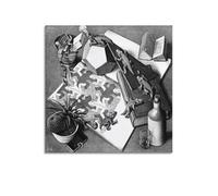 YMXSDIMDS Reptiles by M.C. Escher - Póster de pintura en lienzo y arte de pared, diseño moderno de decoración familiar para dormitorio, 30 x 30 cm