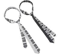 Ymxygz 2 Cravatte Classiche con Stampa Di Pianoforte, Modello Slim E Stretto, Semplici, Eleganti E Alla Moda, Unisex.