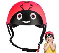 Ymxygz Casco De Bicicleta para Niños, Casco De Ciclismo para Niños Pequeños con Mariquita, Casco Multideportivo, Cascos De Monopatín Ajustables para Niños Y Niñas