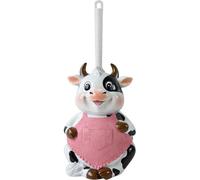 Ymxygz Escobilla De Baño, Novedad, Soporte para Escobilla De Baño, Rana De Dibujos Animados, Vaca, Mono, Juego De Estropajo De Resina, Herramienta De Limpieza