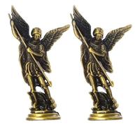 Ymxygz Estatuilla Cristiana De Miguel Ctafts De Aleación De Zinc, Estatuas del Arcángel Que Derrota a Satanás, Guardián para Hogar, Oficina, Escritorio