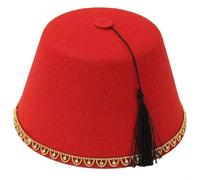 Ymxygz Gorra Marroquí Otomana con Borla Negra, Sombrero Fez Marroquí, Accesorio para Disfraces De Fiesta, Eventos Culturales, Teatro Y Cosplay.