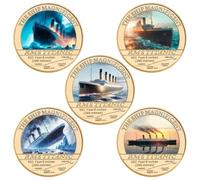 Ymxygz Juego De 5 Monedas Conmemorativas del Titanic. Monedas De Recuerdo De Magnífica Tragedia del Titanic, Colección Navideña.
