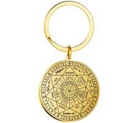 Ymxygz Llavero De Acero Inoxidable para Hombre Y Mujer, Colgante del Sello De Los 7 Arcángeles, Llavero De Miguel, Metatrón Y Cubo.