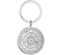 Ymxygz Llavero De Acero Inoxidable para Hombre Y Mujer, Colgante del Sello De Los 7 Arcángeles, Llavero De Miguel, Metatrón Y Cubo.