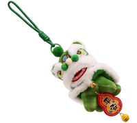 Ymxygz Llavero De Peluche con Danza del León, Bonito Colgante para Bolso, Llavero con Danza del León del Despertar De Fortuna, Colgante del Año del Caballo, Regalo De Año Nuevo Chino