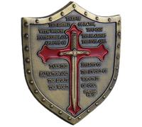 Ymxygz Los Caballeros Templarios De Bronce Antiguo Se Ponen Toda Armadura De Dios Moneda De Desafío Oración Efesios 6:13-17 Moneda Conmemorativa