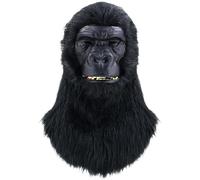 Ymxygz Máscara De Gorila Negra Chimpancé Animal Salvaje Látex Cabeza Completa Máscaras Realistas Disfraz para Fiesta De Halloween Carnaval Desfile Festival