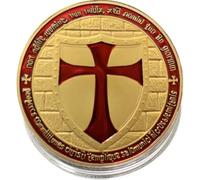 Ymxygz Moneda Coleccionable De Los Caballeros Templarios, Cruz De Caballería, Moneda De Recuerdo, Moneda De Desafío Novedosa para Coleccionistas, Regalo, Juego De Lanzamiento, Coleccionista