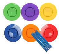 Ymxygz Platos Giratorios con Palos, Truco Clásico De Circo, Gran Juego De Malabares para Niños Y Adultos, Juego De 6 Suministros para Fiesta De Payaso