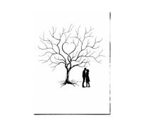 YMYGCC Eventos de Compromiso, Recuerdo Fiesta, árbol Boda, Pintura en Lienzo, Libro firmas Huellas Dactilares for Invitados, Regalo Aniversario for Amantes(Color014,40x60cm 2sets inkpad)