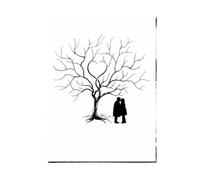YMYGCC Eventos de Compromiso, Recuerdo Fiesta, árbol Boda, Pintura en Lienzo, Libro firmas Huellas Dactilares for Invitados, Regalo Aniversario for Amantes(Color017,50x70cm 2sets inkpad)