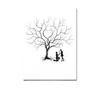 YMYGCC Eventos de Compromiso, Recuerdo Fiesta, árbol Boda, Pintura en Lienzo, Libro firmas Huellas Dactilares for Invitados, Regalo Aniversario for Amantes(Color07,40x60cm 2sets inkpad)