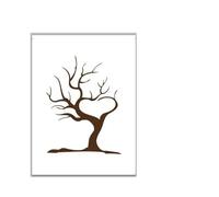 YMYGCC Pintura de Huellas Dactilares Boda, árbol Inicio sesión Bricolaje(Color 08,21x30cm)