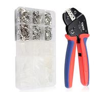 YMYP Crimpadora Pinzas para Crimpar con 330 PCS - 0.25-1.5mm² para conectores AMP-TE 2.8/4.0/4.8/6.3 JST-SM2.54/XH2.54/VH3.96 y Molex - Alicates herramientas de crimpado