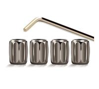 YMYQF 4 × Tapas para Válvulas Neumático de Coche Metal para Audi S3 Sedan (8V) 2016-2020, Tapones Rueda con Anillo de Sellado Anti Polvo Accesorios,A