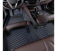 YMYQF Coche Alfombrillas para MG ZS 2017 2018 2019 2020 2021 2022 2023 Hybrid, Cobertura Completa Medida Juego Alfombrillas Cuero Alfombra Forro Antideslizantes Accesorios,Black+Blue