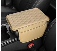 YMYQF Cojín Reposabrazos Coche para BMW 5 Series 520D 528Li 530d E12 E28 E34 E60 F10, Cuero Impermeable Cojín Apoyabrazos Alfombrilla Consola Central Apoyabrazos,Beige