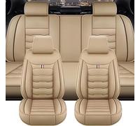YMYQF Fundas Asientos Coche para Lexus RX450H RX 450H RX450 RX 450 2007-2022 2023 2024 2025, 5 Plazas Cuero Impermeable Confort Coche Funda Asiento Protectora Interior Accesorios,Beige