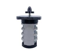 YMZ12-32A Changeover Knob Rotary Switch 1-4 Poles Two/Three Positions Silver Manual Transfer Cam Selector LW31(4P 16Terminals-102)