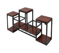 YNAADYH Botellero de pared vintage con soporte para vidrio, madera, metal, soporte para botellas de vino