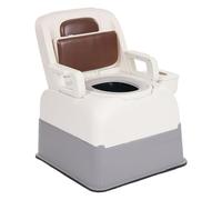 YNAADYH Inodoro para personas mayores, inodoro desmontable con cojín y barril fijo, sillas de baño con ruedas, silla de inodoro, silla de ducha, silla de noche, 100 kg