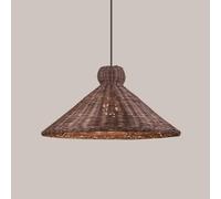 YNAHZAOK Lámpara Colgante De Bambú Y Ratán De 43 Cm (17 Pulgadas), Estilo Japonés, Retro, Para El Hogar. Iluminación Decorativa Para Comedor, Isla De Cocina, Sala De Estar, Recibidor. Cable Colgante