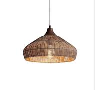 YNAHZAOK Lámpara Colgante De Ratán Estilo Bohemio Vintage, Lámpara Colgante Tejida Con Cable Ajustable Para Barra, Mostrador, Entrada, Dormitorio, Pequeña Cafetería, E27, Araña Decorativa Japonesa