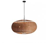YNAHZAOK Lámpara Colgante De Ratán Estilo Japonés, Tejida A Mano, Con Técnica Wabi Sabi, Estilo Vintage. Incluye Cable De Suspensión Ajustable Y Base E27. Ideal Para Sala De Estar, Dormitorio