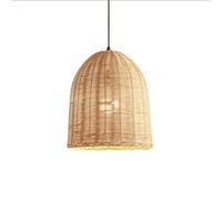 YNAHZAOK Lámpara Colgante De Ratán Tejida A Mano, Estilo Japonés, Materiales Naturales, Ideal Para Comedor, Sala De Estar, Dormitorio, Pasillo Y Cocina. Cable Ajustable. Base E27. Diseño Creativo
