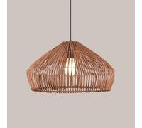 YNAHZAOK Lámpara Colgante De Ratán Wabi Sabi. Disponible En Tres Colores. Lámpara Colgante De Ratán Artístico. Lámpara De Estilo Rústico Vintage. Cable Colgante Ajustable. Ideal Para Restaurantes